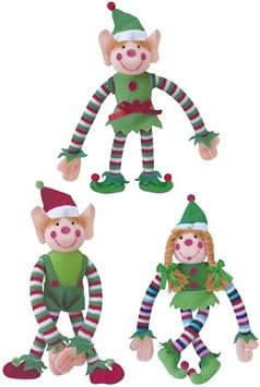 Plush Hanging Elf 28cm - 3 Pack | Soft Christmas Decorations | Festive Elf Ornaments for Christmas Trees, Home, and Holiday D cor