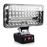 7 Zoll Akku Lampe, 48W Kabellose Led Arbeitsleuchte, Drehbare Tragbare Led...
