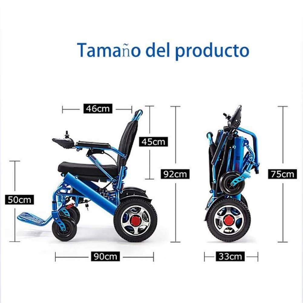 Silla De Ruedas Eléctrica Plegable, Scooter De Movilidad Automático Inteligente For Personas Mayores Y Discapacitadas, Portátil Ligero Todo Terreno