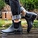 Geweo Gummistiefel Damen Halbhoch Chelsea Herren Wasserdicht Regenstiefel Frauen Atmungsaktiv Stiefel Gummi Kurzschaft Flach Dicke Sohle Arbeitsstiefel Schwarz Gr. 36