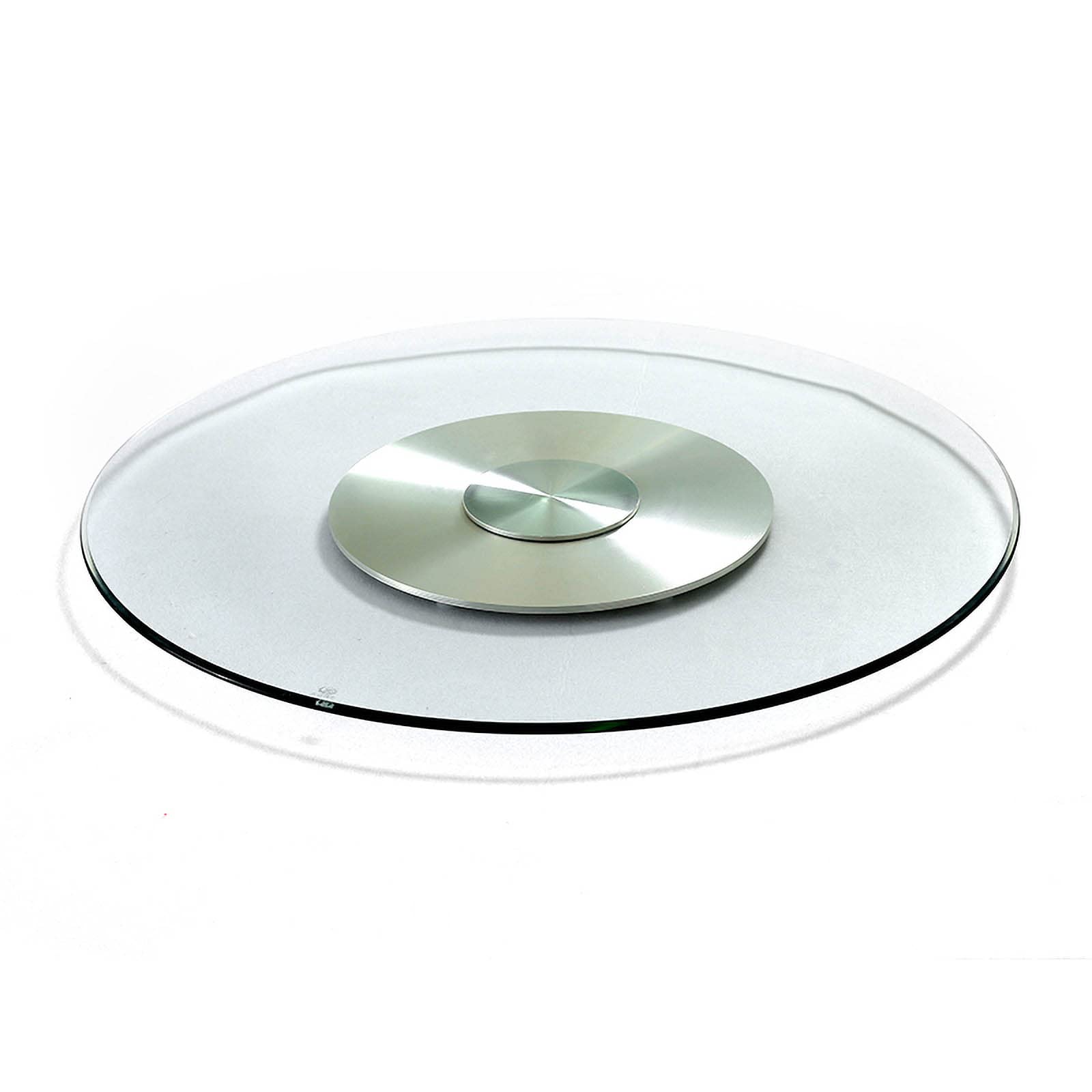 Plateau tournant en verre trempé 12mm LUNEZY de 80 cm pour table à manger de cuisine