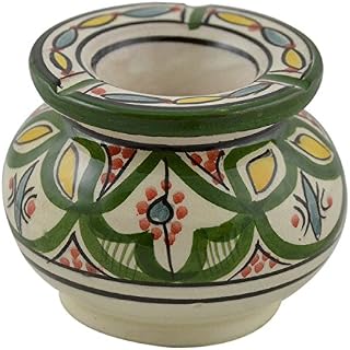Ceramic Ashtrays Hand Made Moroccan smokeless Ceramic Vivid Colors Medium