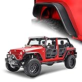 EAG Rear Fender Flares Flat Styles Steel Fit for 07-18 Jeep Wrangler JK