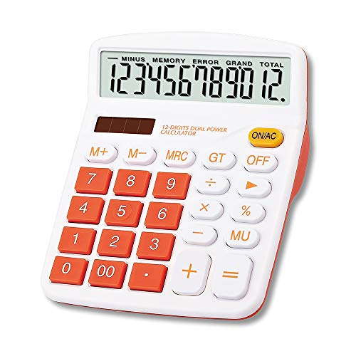 Meichoon Calcolatrice da Ufficio a Batteria solare...