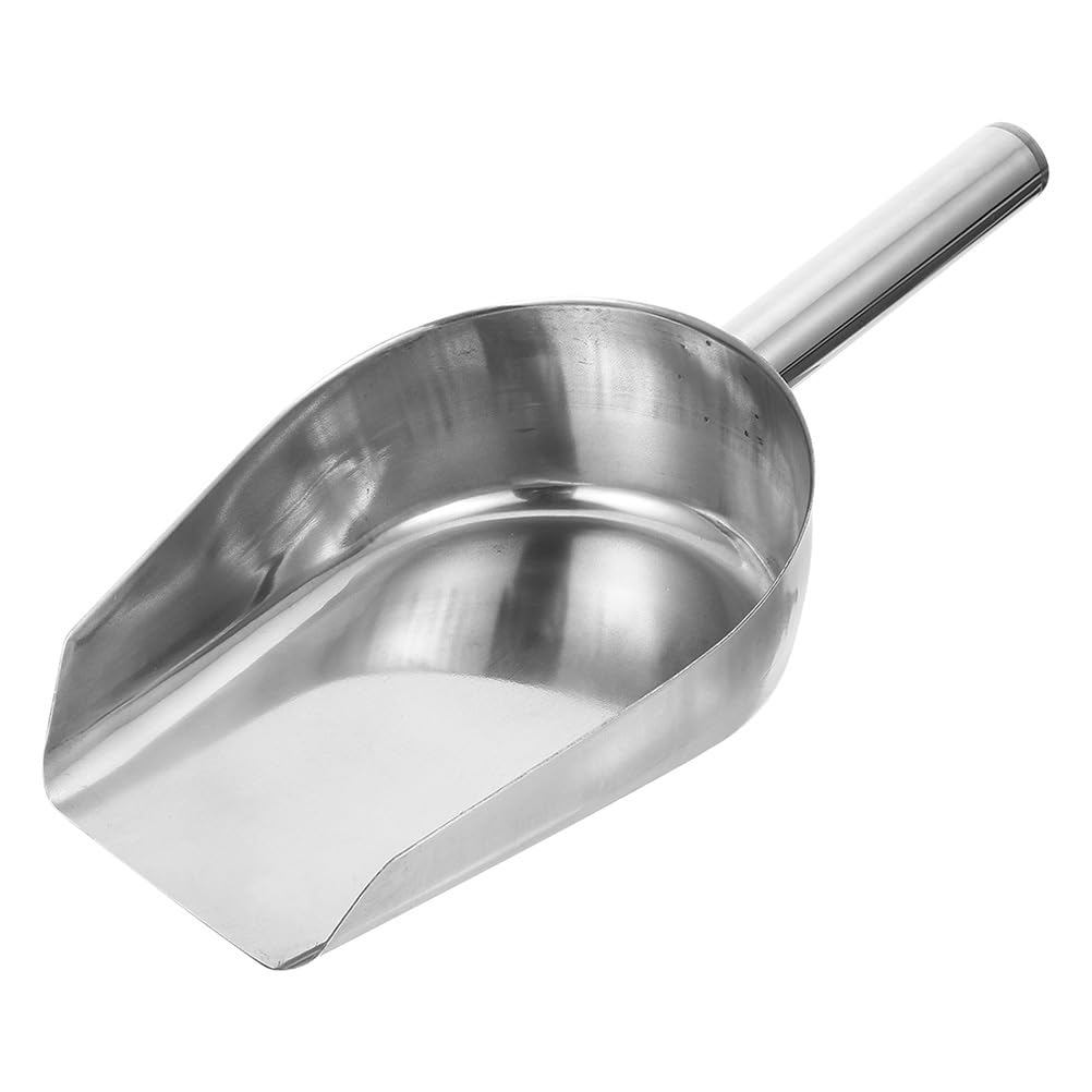 VINTORKY Multi-Purpose Stainless Steel Food Scoop Ice Cube Shovel Flour Scoop Lightweight Kitchen Tool for Snacks Coffee Beans Cereal