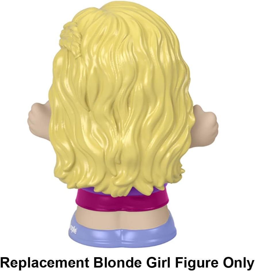 Fisher-Price Replacement Part Little People Sports Soccer Playset - HBW71 ~ Replacement Blonde Girl Figure ~ Wearing Purple and Pink Soccer Uniform ~ Works Great with other playsets too!