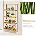 Kinsuite 5-Tier Bamboo Free Standing Storage Rack Shelf Multifunctional Bamboo Shelving Unit Bathroom Kitchen Living Room Holder