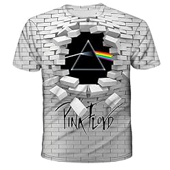 Nobranded T-Shirt Creative Wall Pink Floyd3D – T-Shirt Couple À Manches Courtes Et Col Rond Imprimé - Les Beatles, Paul McCartney, John Lennon, RIngo Starr, George Harrison