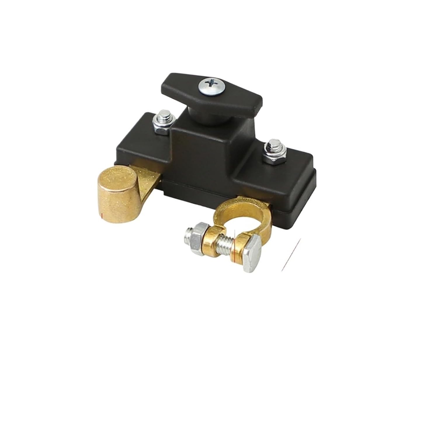100 A Battery Brass Negative Power-Off Switch, Battery Master Disconnect Switch Power Cut/Shut Off Kill Switch 12-24V