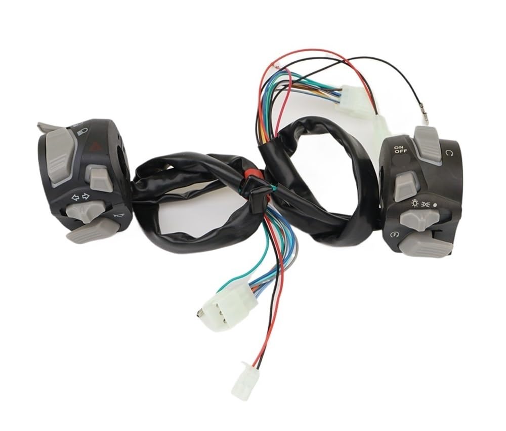 Pulsante interruttore manubri Interruttore Universale Per Manubrio Moto Da 7/8'' 22 Mm, Spia Di Avvertimento, Lampeggiante, Clacson, Pulsante Avviamento E Spegnimento Con LED