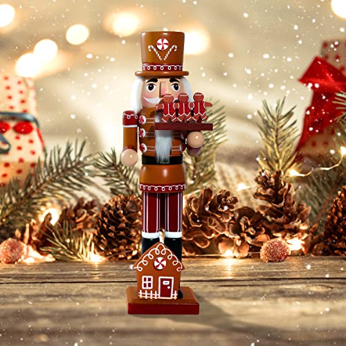 Wagevedex 14 Inch Nutcracker Gingerbread Christmas Decorations Handmade