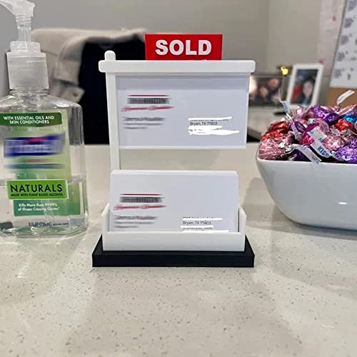 Real Estate Business Card Display, Business Card Holder, Realtor Display For Realtor Business Office Reception Tabletop, Holds 3.5 X 2 Inch Cards For Business (Style-(A)) #TOP6