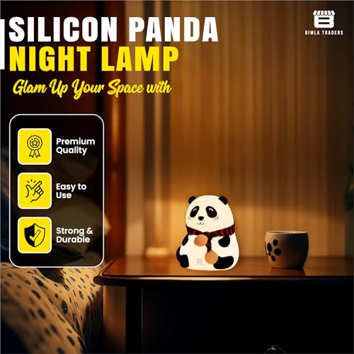 Image of CRAE Panda Night Lamp for Bedroom, Cute Lamp, Panda Light, Room Decor, Valentine Gift for Girlfriend (Close Eye)