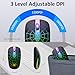 TaIYanG Wireless Mouse, 2.4G Portable Optical Quiet Cute Mouse with USB Receiver and Type C Adapter, 3 Adjustable DPI LED Wireless Mice for Laptop, Computer, PC, MacBook, Desktop