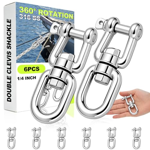 Frienda 6 Pcs 316 Swivel Shackles