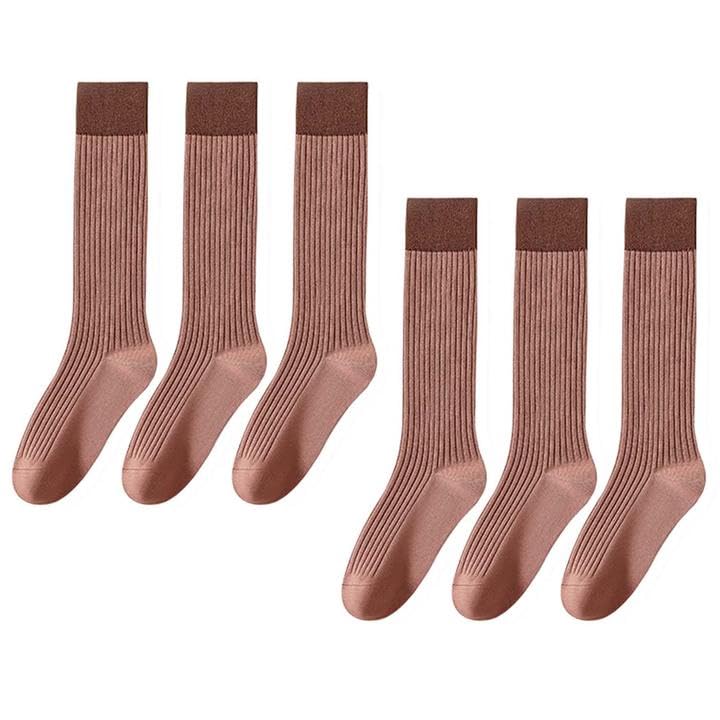 Girls Knee High Socks Cotton Knee Socks Pack of 6 Knit Knee Long Stocking Leg Warmer4