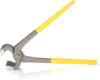 Agatige End Cutting Pliers, 12 inch Carpenters Pincers Carbon Steel Nail Puller Wire Cutting Pliers End Cutting Nippers Nail Remover Tool Woodworking Tool for Cutting or Pulling Nails and Wires