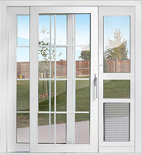 Armor Flex Air Tight Aluminum Frame Low-E Patio Pet Doors - High Tech Pet - Dog Door - Cat Door for Sliding Glass Patio Door Installation - Medium Pet - Regular Sliding Glass Door Height - AF1-SRE-M - Thumbnail 2