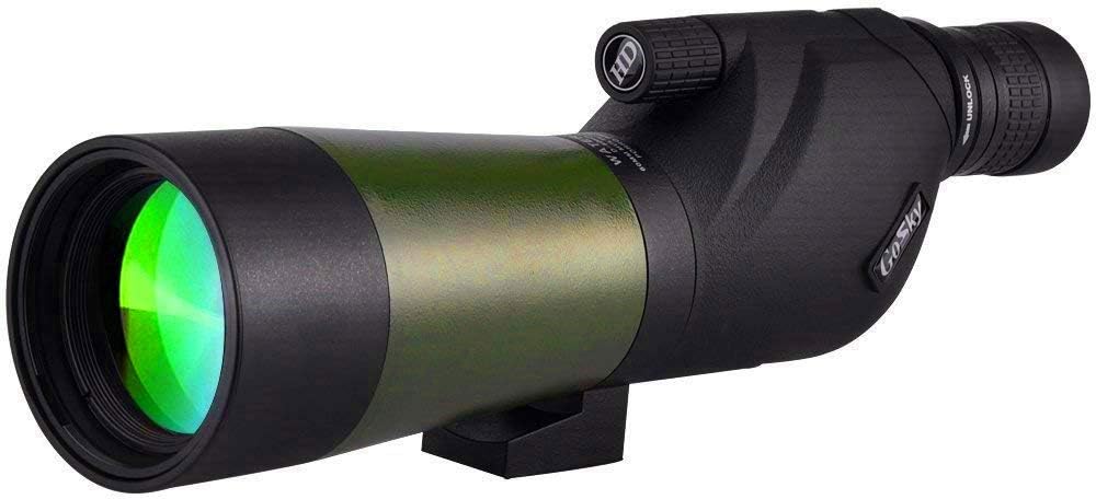 GoskyLong View 20-60 x 60 mm, Waterproof, Shockproof, BAK4 Prisms, Multi-Layer Optics, Professional Eyepiece Telescope for Bird Watching (Range 180°)