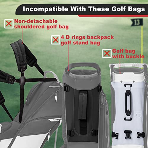 Image of BIG TEETH Golf Bag Straps Swivel Backpack Straps Golf Bag Double Strap, Backpack Straps Replacement Adjustable Bag Strap