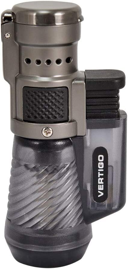 Vertigo by Lotus Cyclone Triple Torch Cigar Lighter Charcoal 1 Pack