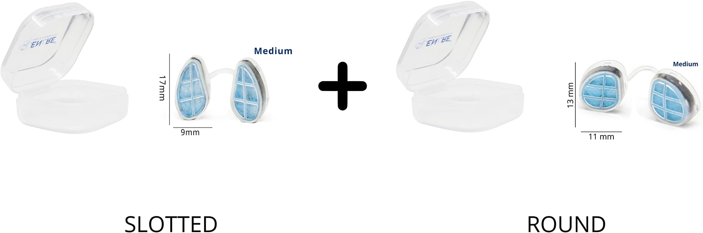 Clenare Invisible Nasal Filter Body MEDIUM (SLOTTED + ROUND) - (Pack of 2) Defense Against Air Pollution, Dust, Pollen & Allergies