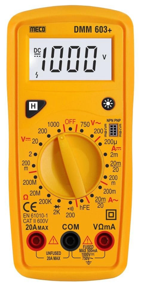 MECO 3½ Digit 2000 Counts Digital Multimeter (Model : DMM 603+)