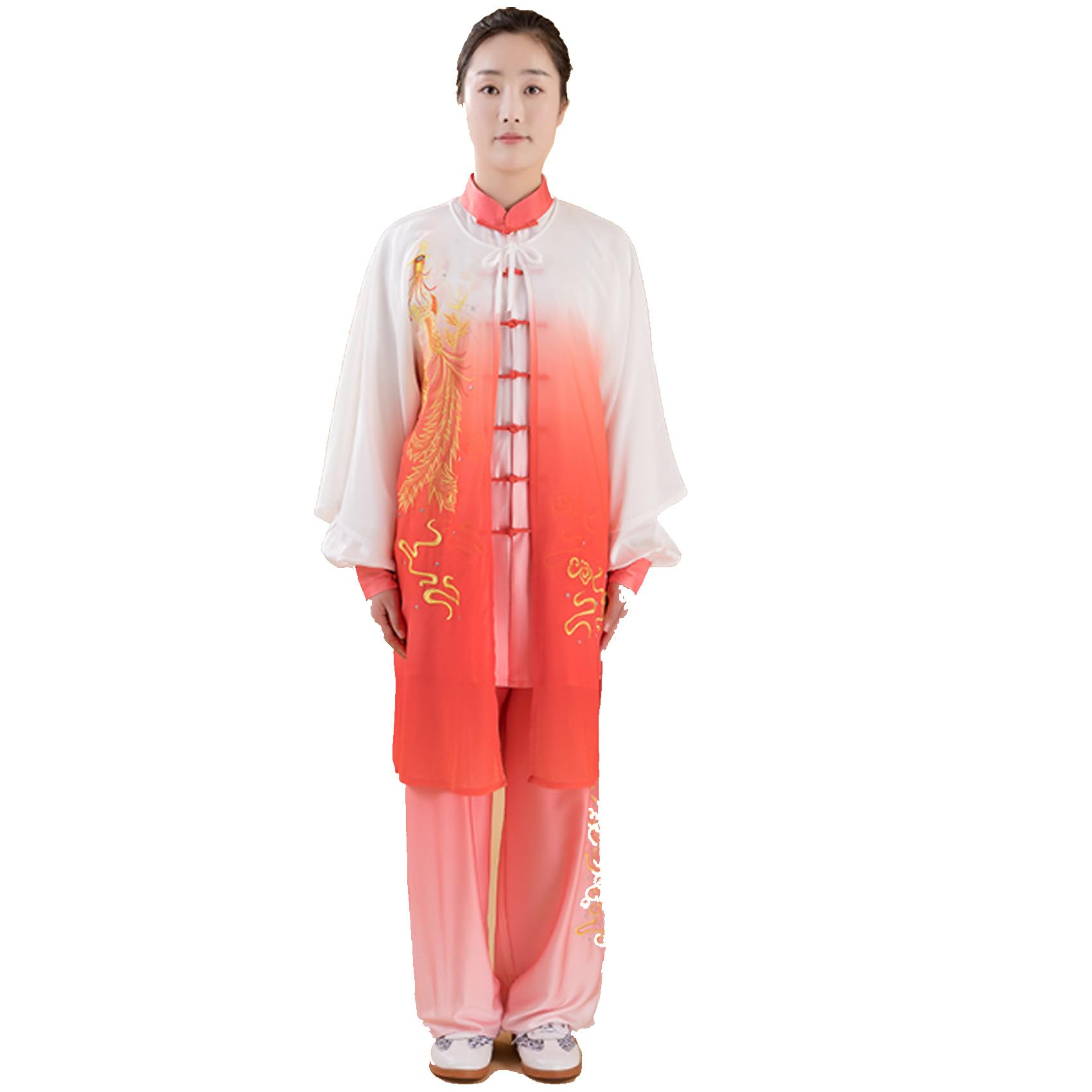 Frauen Seide Satin Chinesisch Tai Chi Anzug Weibliche Kung Fu Wushu Martial Arts Uniform Wing Chun Pant Elegant Gradient Taiji Clothes