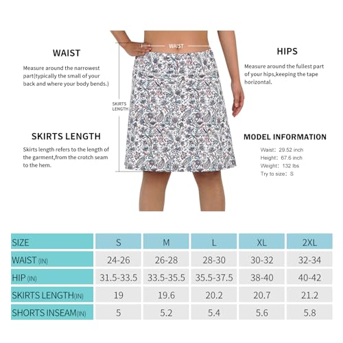 Anivivo Women'S Skorts Skirts 20 Inch Knee Length,Tennis Golf Pickleball Sports Skirts With High Waisted Zipper Pockets thumb #6