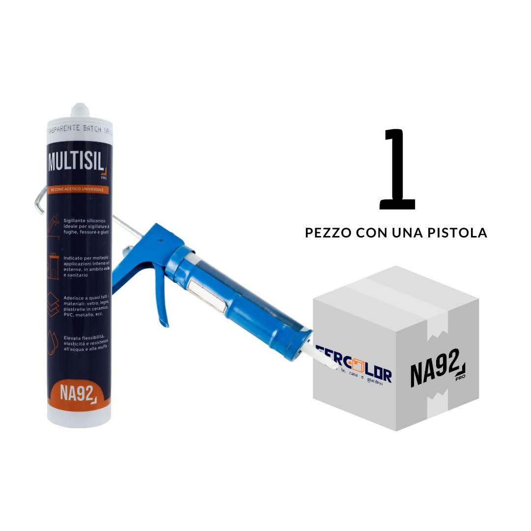 Silicone Trasparente Antimuffa Saratoga 280ml - Confezione Da 5 Pezzi - Foto 5