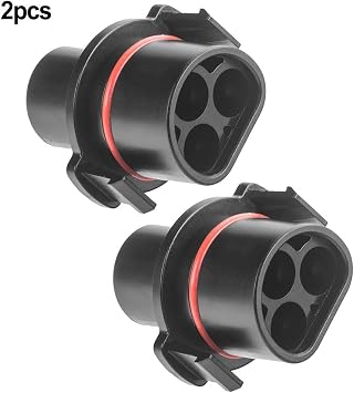 2-Pack LY01 to BC01 Adapter Deye Inverter to Betteri Power Station, ABS Solar Battery Connector, Black