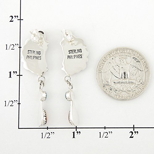 Turquoise Earrings 925 Sterling Silver & Genuine Gemstones (Select Color)4