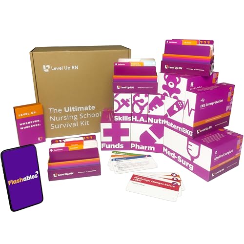 Ultimate Nursing School Survival Kit – Over 1900 Flash Cards – No Fluff – Covers 11 Core Nursing School Subjects – Only Essential 2025-2026 NCLEX ATI HESI Tested Info