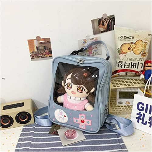Kawaii Backpack Ita Bag for Daily Use, Shoulder Bag Cute Y2K Itabag Daypack Mini Purse Harajuku Style Durable Backpack (blue)