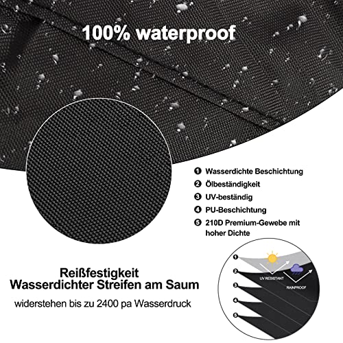 Tonhui Wetterschutzhülle für Enders Nova LED M fireplace Terrassenheizer, Heizpilz, Patio Heizungsabdeckung Reißfest 420D Wasserdicht, Winddicht Abdeckung, UV- Beständiges, 42 x 42 x 96 cm-4