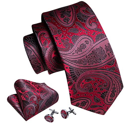 Corbata de seda para hombre color rojo oxidado