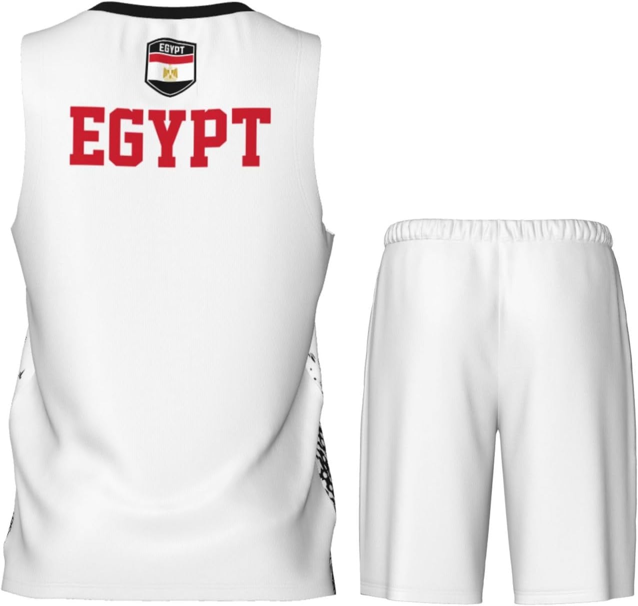 Egypt Flag Grain (3) Basketball Jersey Uniform Suit for Men Adults Training Athletic Set