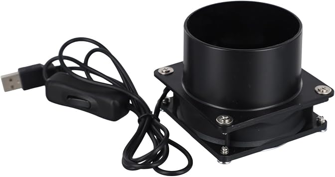 USB Powered Solder Fume Extractor with ESD Protection, 44CFM Exhaust Fan for Electronics Welding, Includes 1m/3m/6m Ducts(only fan)