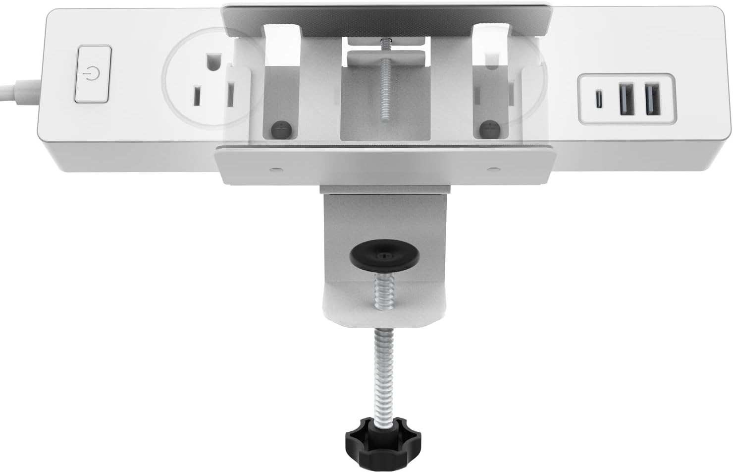 Monzlteck Adjustable Desk Clamp Mount for Power Strip, Put Your Power Strip Where You Need it-DPS-03