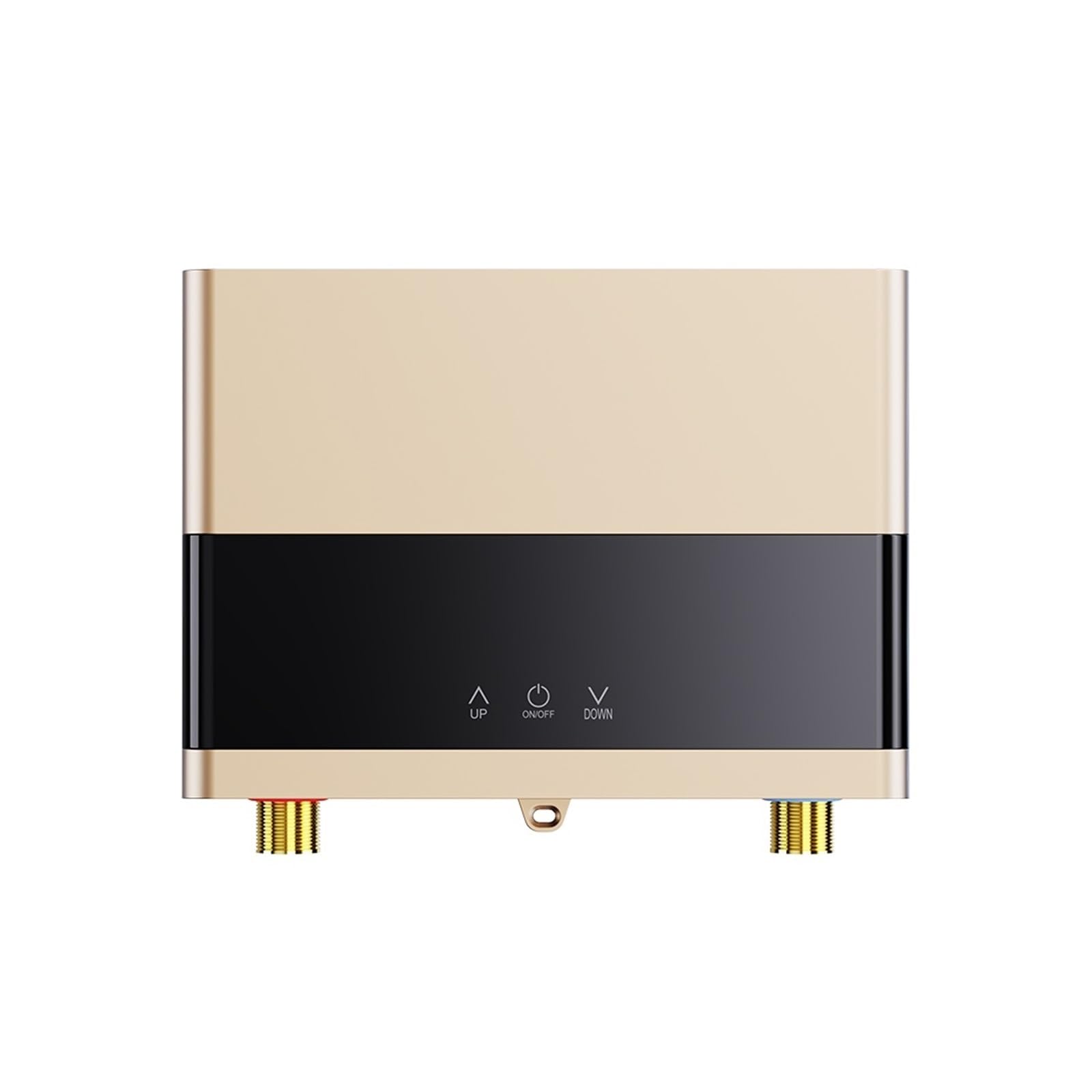 Instant Water Heater Bathroom Kitchen Wall Mounted Electric Water Heater LCD Temperature Display with Remote Control Compact and Durable(110 4000W,Gold)