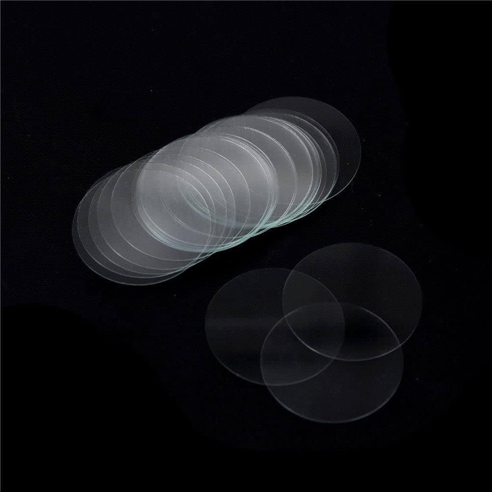 100Pcs/lot HELTC Circular Round Microscope Slide Coverslip Cover for Lab Glass Diameter 25mm