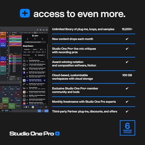 Studio One Pro+ 6 Months Access Key — Music Production Recording Software, Studio One Pro 7 DAW Access plus Extra Access to 100GB Cloud Storage, Plug-Ins, Mix Effects, Loops & Samples - Thumbnail 4