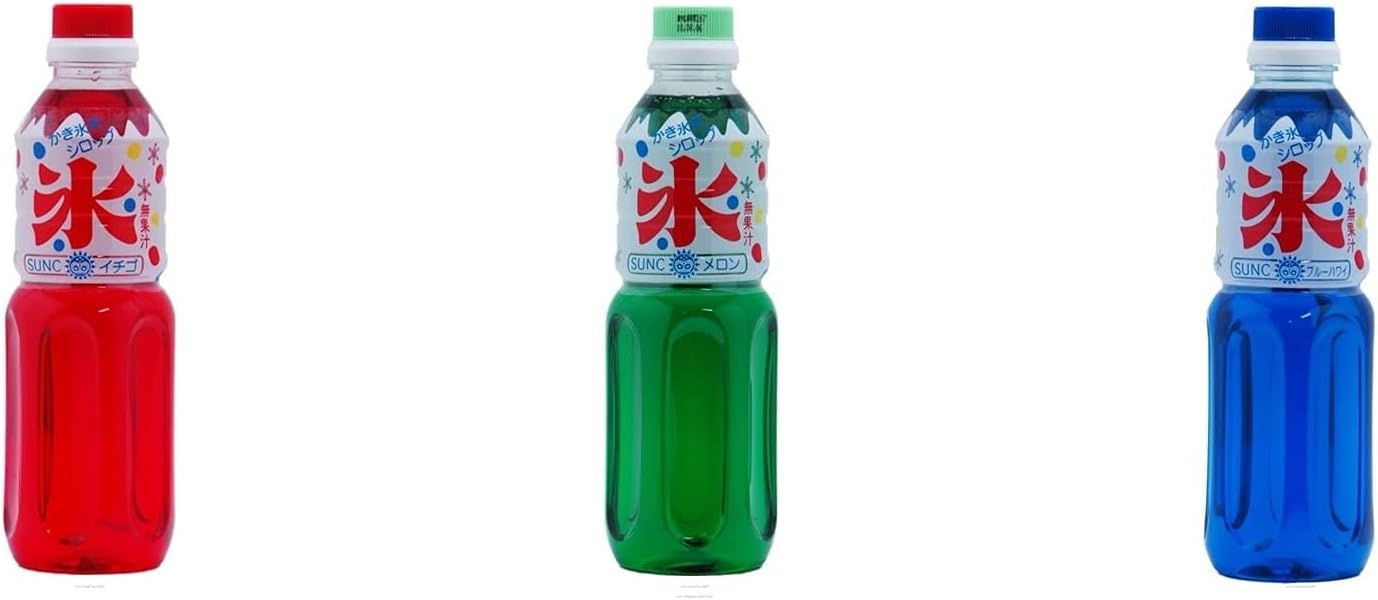 Amazon セット品 サンク かき氷シロップ3点セット ブルーハワイ メロン イチゴ 各500ml ノーブランド品 食品 飲料 お酒 通販