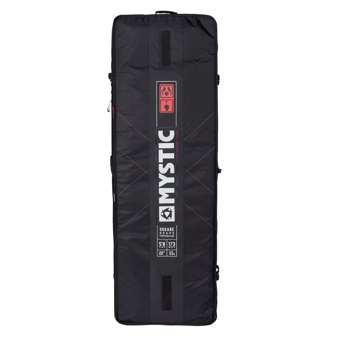 Mystic Watersports - Surf Kitesurf & Windsurfing Gearbox Square Board Bag 1.75M Nero - HXcomb Shell - Cerniera Resistente