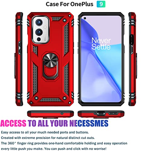 Coque OnePlus 9 5G rouge robuste pour activités extérieures - 2