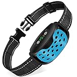 Anti Barking Dog Collars, Bark Collar Stop Dog Barking with Vibration & Beep Modes Harmless Training Dog Collar for Small Medium Large Dogs No Bark Collar Rechargeable IP67 Waterproof Humane-Blue