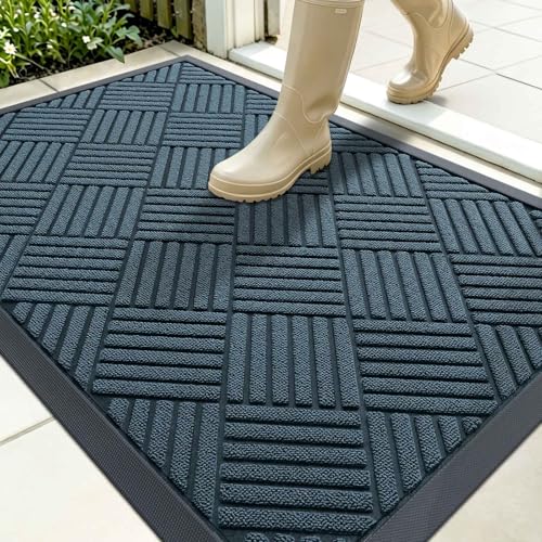 Image of OLANLY Front Door Mat Outside Entrance 35x23, Waterproof Heavy-Duty Doormat