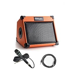 Acoustic Guitar Amplifier, 20 Watt Bluetooth Amp for Guitar Acoustic with Reverb Chorus Effect, 3 Band EQ(Including Microphone and Audio Cable) - Les Beatles, Paul McCartney, John Lennon, RIngo Starr, George Harrison