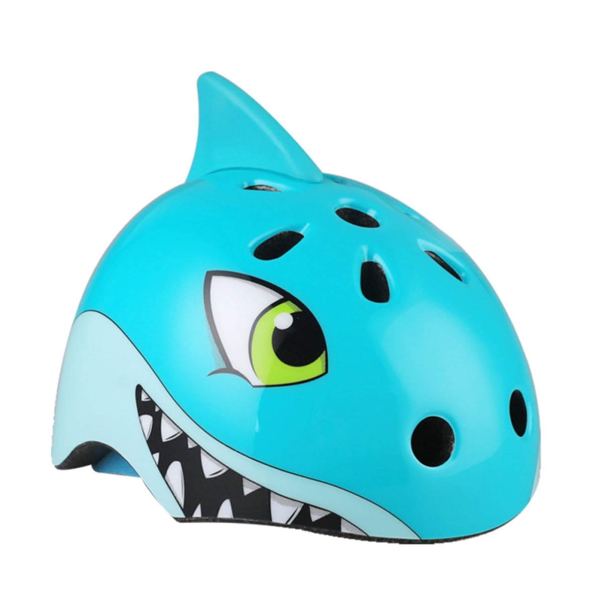 Casco de Bicicleta para Niños Ajustable, Tiburón 3D, 54-58cm