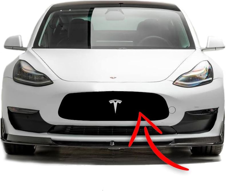 Fits Tesla Model 3 Model Y | Vinyl grille sticker bumper Decal | Hot exterior accessory | Made in USA | Easy to apply | Customize it